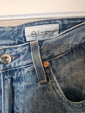 AG Adria Low Rise Wide Leg Women's Distressed Jeans Size 27